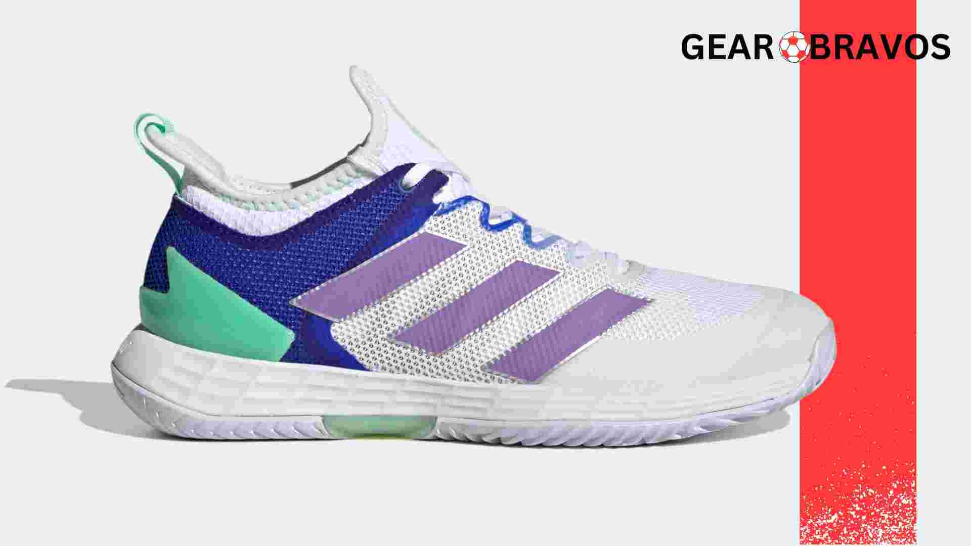 Adidas Adizero Ubersonic 4 pickleball shoes showcasing a stylish design and performance features.