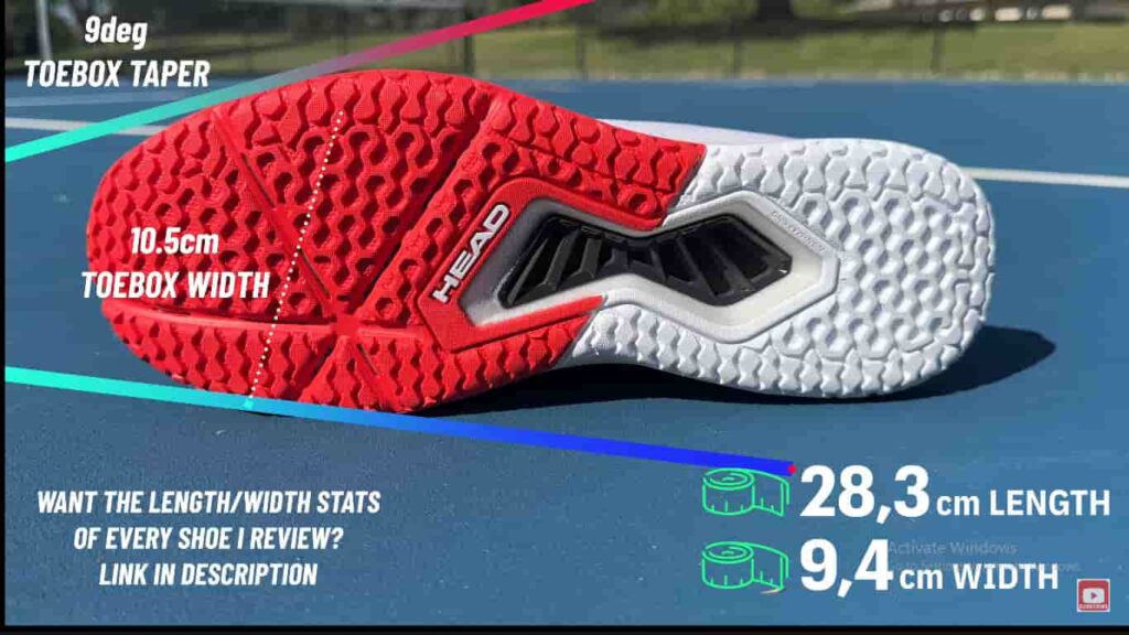 Head Motion Pro Pickleball Shoes displaying their fit and comfort features.