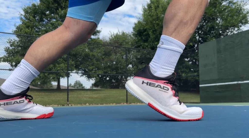 Dapon midsole technology in Head Motion Pro Pickleball Shoes demonstrating lightweight shock absorption and stability for outdoor play.